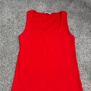 Zara Red Scoop Neck Tank